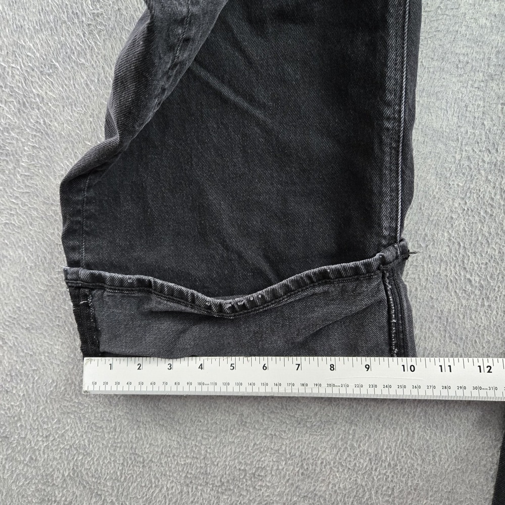 American Eagle Outfitters Women Jeans 14 Black Denim Stovepipe Baggy Y2K - Picture 10 of 12